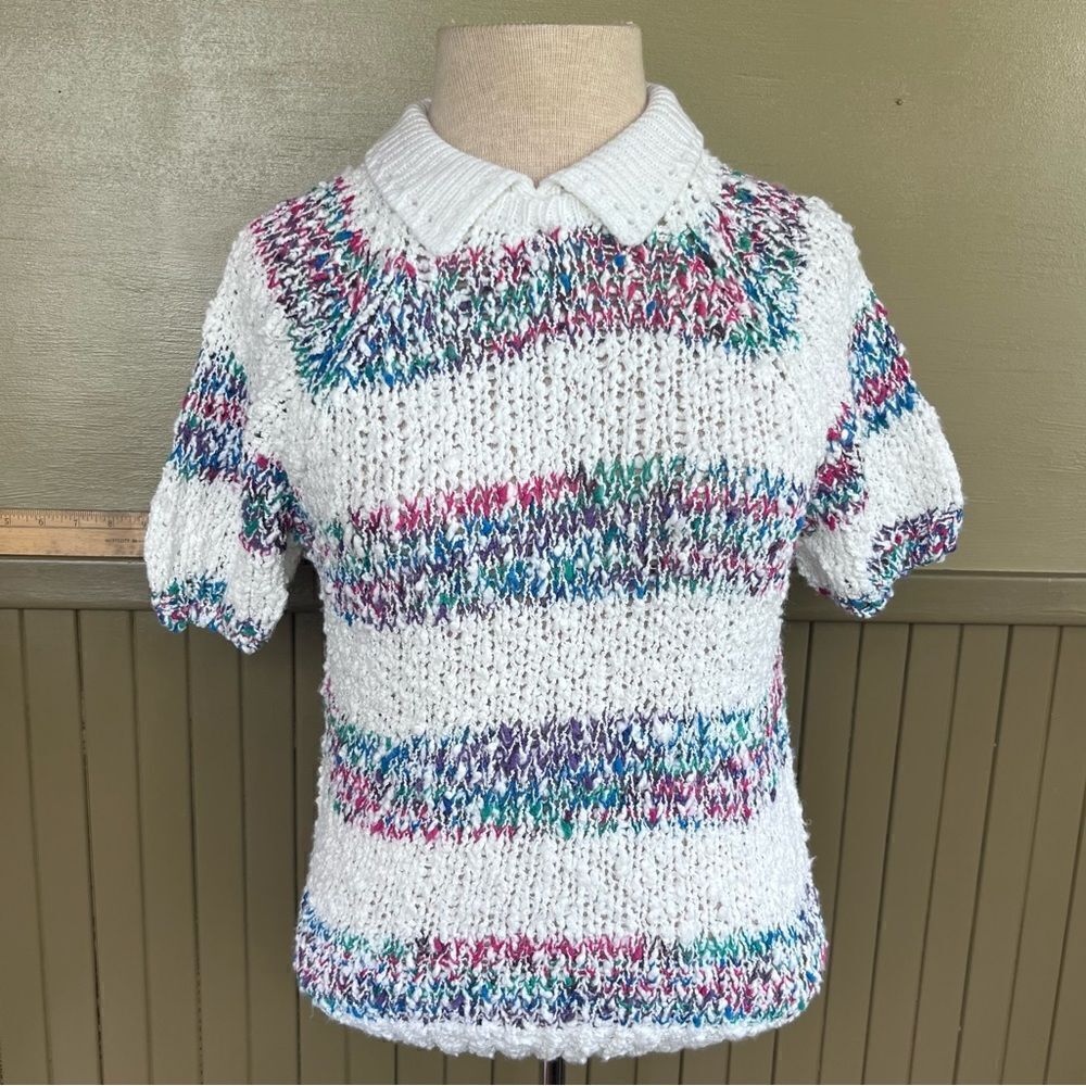 80’s Razz-m’-tazz Material Girl Chunky Short Sleeve Sweater